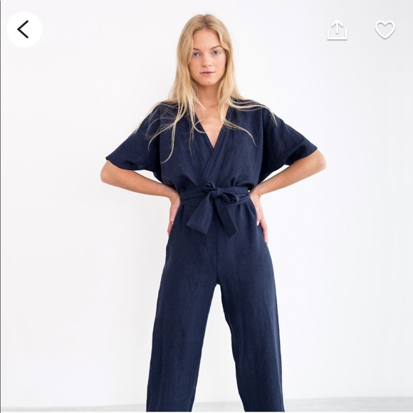 Linen jumpsuit. Brand new, made to order - Picture 5 of 16
